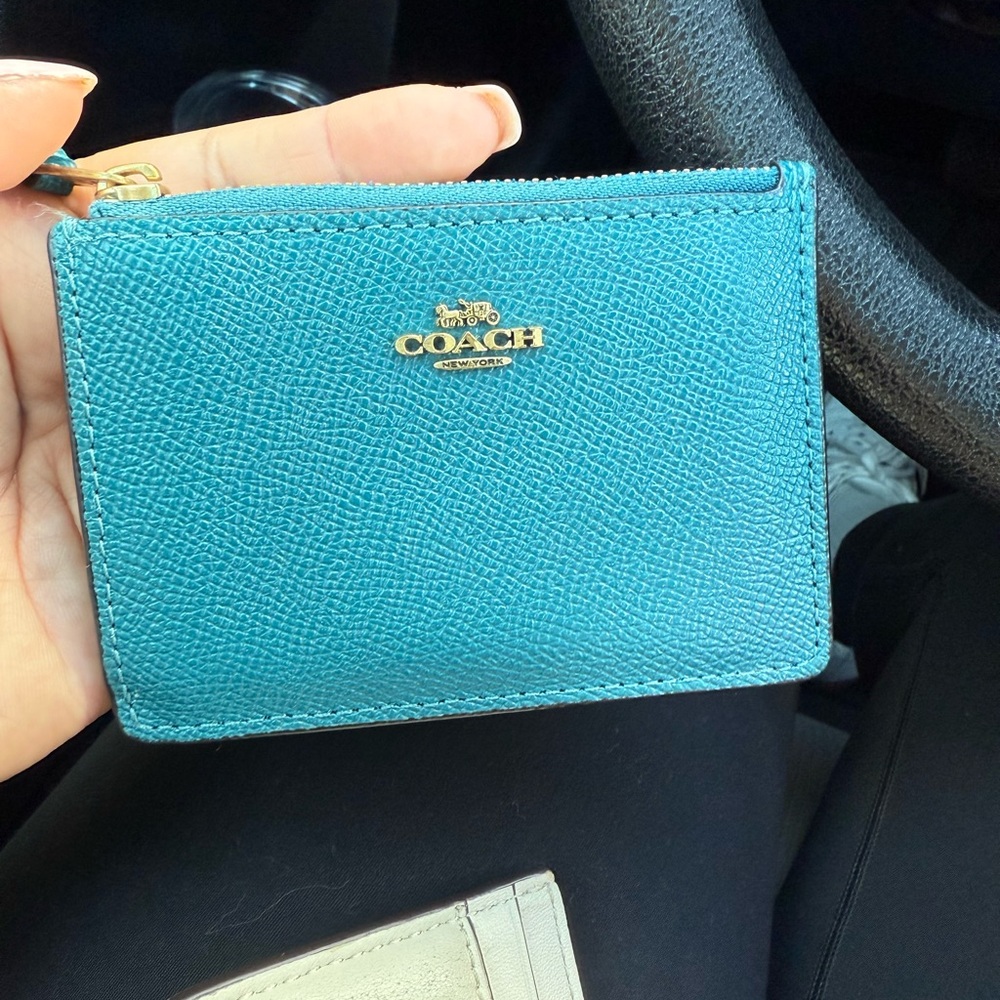 Teal Card Holder with ID Window